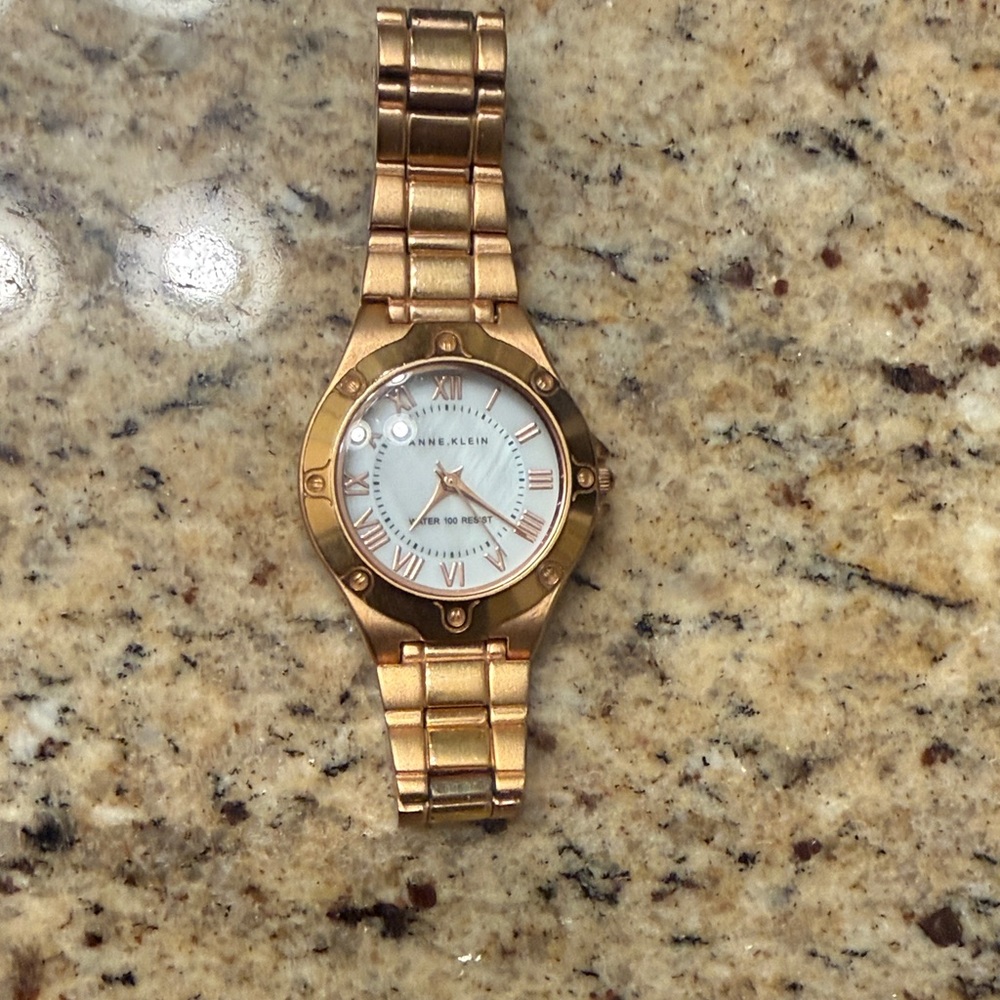 Anne Klein Gold-Tone Bracelet Watch